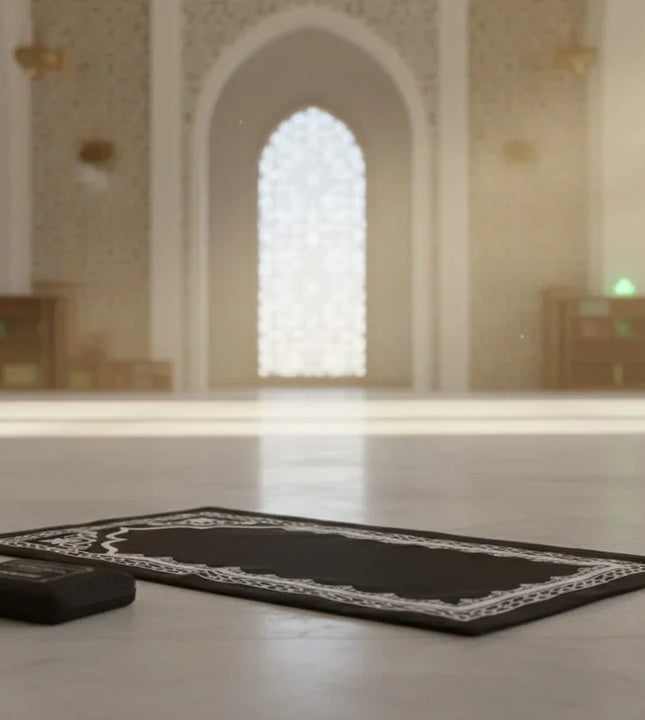 Travel Prayer Mat - Grey | 44x27 inch | 90 GSM Non Woven